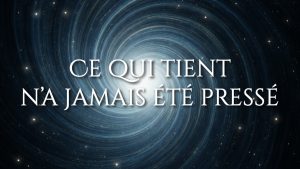Ce qui tient n’a jamais été pressé
