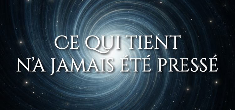 #15 Pourquoi ce qui transforme vite ne tient jamais Ce qui tient n’a jamais été pressé
