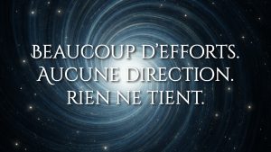 Beaucoup d’efforts. Aucune direction. Rien ne tient.